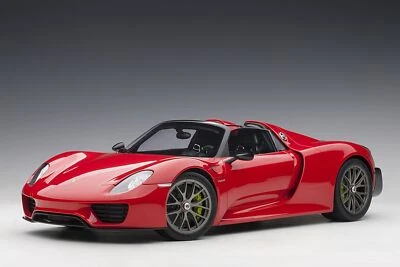 1:12 Autoart Porsche 918 Spider Weissach Package 2013 Red AA12122 Modellino - Immagine 1 di 2