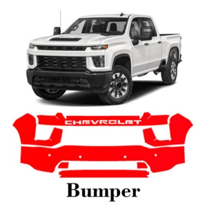 bumper PreCut PPF Paint Protection Film For Chevrolet Silverado 2500 2020-2023 - Picture 1 of 8