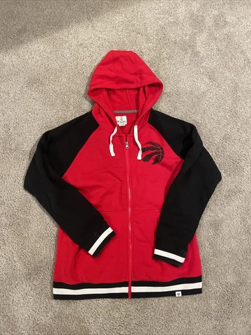 Toronto Raptors Hoodie Fanatics Men's Red Pullover Jacket EUC Sz L Sweatshirt Cover