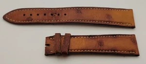 Authentic Blancpain Champagne Ostrich Leather Watch Strap 19/16mm 75+113mm OEM - Picture 1 of 2
