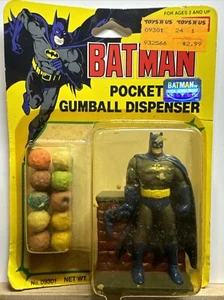 BATMAN POCKET GUMBALL DISPENSER (1992 Craft House / DC Comics) -- On Card - Picture 1 of 10