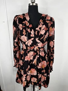 Prärie Raffung Langarm Blumen Kleid Boho M Fee Whimsycore Rüschen Goth - Bild 1 von 15