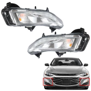 For 2019-2022 Chevrolet Malibu Clear Lens Fog Lights Lamps Assy Left&Right Side - Photo 1/11