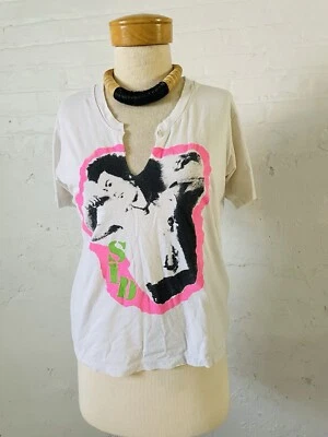 Camiseta De Colección Sid Vicious Punk Rock Andrajosa Original Años 80’s 90’s Blanca Mediana Foto 1 de 4