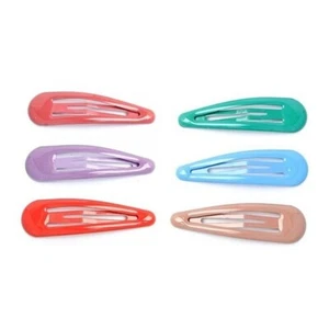 Pinzas para el cabello de metal recubiertas de plástico de tono neutro 6 piezas Snap Bendies Sleepies 5 cm (2") - Imagen 1 de 4