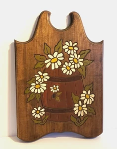 Vintage Daisies Flowers Board Hand Painted Wood Wall Décor USA Ozark - Picture 1 of 4