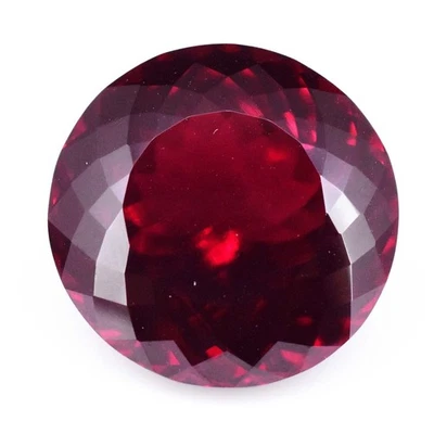 35.30ct 19x19mm Round Natural Red Pyrope Garnet Stunning Gemstone, Mozambique - Image 1 of 4