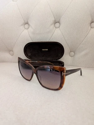 Tom Ford Irina TF390 Acetato Cuadrado Suave Mujer Ojo de Gato Gafas de Sol Estuche Italia Foto 1 de 4