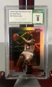 1999 Ultimate Victory Michael Jordan Mj's World Famous #MJ1 CSG 8 NM/Mint - Picture 1 of 4