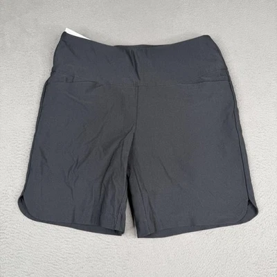 Pantalones Cortos Dama Hagen Para Mujer Medianos Negros 7" Control Abdomen Pull On Golf Elastizados Foto 1 de 4