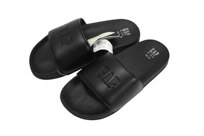 GAP Niños Sandalias Deslizables Zapatos Talla 12-13 Negro Logo Piscina Toboganes Cómodos Foto 1 de 4