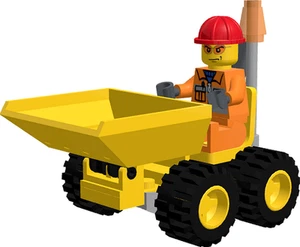 LEGO Town: City: Construction TIPPER TRUCK Set 5642 Comp. w/ Minifigure **USED** - Picture 1 of 3