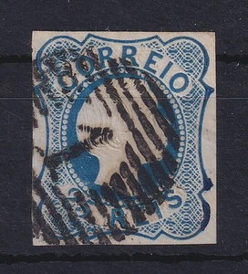 Portugal 1855 King Pedro V. 25 Reis Mi. No. 6 I with Rust No. O 1 - Picture 1 of 1