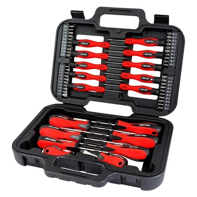 POWERTIME ONLINE 58pc Screwdriver & Bits Set Precision Philips Flat Slot Torx Pozi + Storage Case