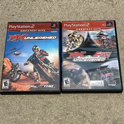 Lot Of 2 MX And MX vs. ATV Unleashed Sony PlayStation 2 PS2 Complete w/ Manuals - Image 1 of 4