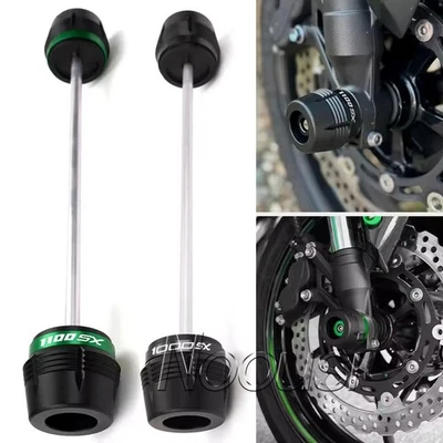 For Kawasaki Ninja 1000SX 1100SX Front Wheel Axle Fork Slider Crash Protector - Image 1 of 4