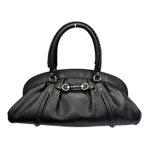 Dior Vintage Leather Handbag Black Tote Bag - Picture 1 of 18
