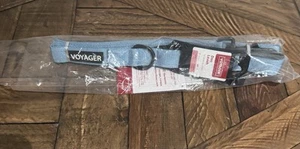 Voyager Reflective Dog Leash with Neoprene Handle, 6ft long , 1” width, Blue  - Picture 1 of 5
