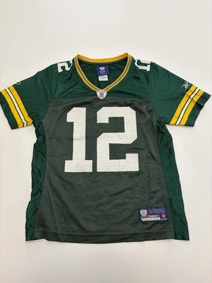 复古 Y2K 女式 Reebok Aaron Rodger 球衣 绿色包装工 S 码 — 第 1/4 张图片