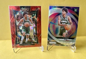 2x AJ Johnson Rookie Karten (24-25 Select Red Ice/Instant Impact Silver) Wizards - Bild 1 von 5