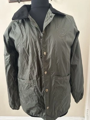 Chaqueta cortavientos Spitfire vintage verde monopatín Y2K talla S Burn to Live Foto 1 de 4