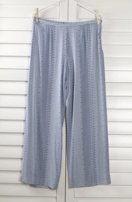 PIAZZA SEMPIONE Italy $485 Amandine Blue White Check Print Dress Pants Size 46 - Image 1 of 4