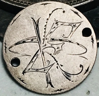 1877 Seated Liberty Dime 10c Ungraded LOVE TOKEN US Silver Coin CC27518 - Image 1 of 4