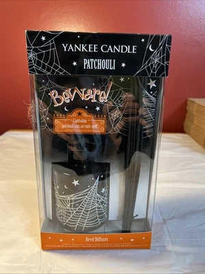 Yankee свечи Patchouli Reed диффузор черный паутина ваза Хэллоуин новый - Изображение 1 из 3