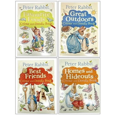 Peter Rabbit Colour and Doodle Book 4 Books Collection Set by Beatrix Potter - Image 1 of 4