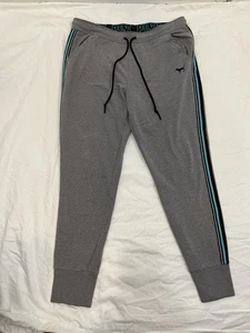 PINK VICTORIA'S SECRET Turnhose schwarz cyan Streifen Kordelzug Jogginghose Medium - Bild 1 von 8
