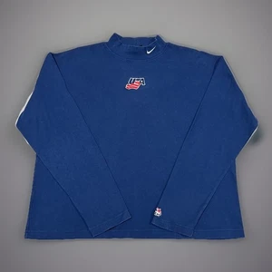 Nike Hockey Para Hombres Azul Marino EE. UU. Federación Internacional de Hockey sobre Hielo Camisa Talla XL - Imagen 1 de 7