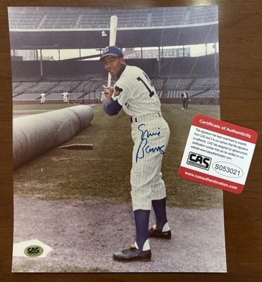 Foto autografiada 8X10 a color de Ernie Banks, Chicago Cubs HOF Shortstop CAS/COA Foto 1 de 4