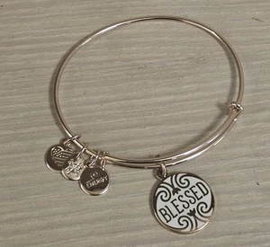 PULSERA AJUSTABLE OVALADA ORO ROSA CHARMS ALEX & ANI PAZ - Imagen 1 de 8