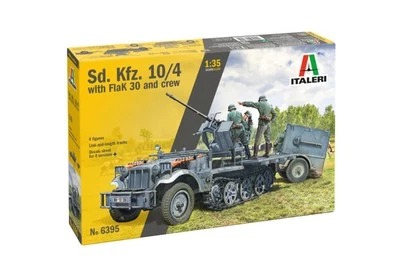 Sd.kfz 10/4 With Flak 30 And Crew 1:35 Plastic Model Kit ITALERI - Immagine 1 di 4