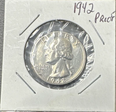 1942 Washington Quarter *Proof * Better Date - Image 1 of 4
