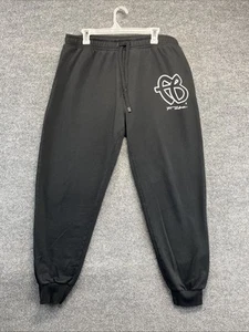 FUBU Sweatpants Men Large Black Drawstring Pull-On - Picture 1 of 9