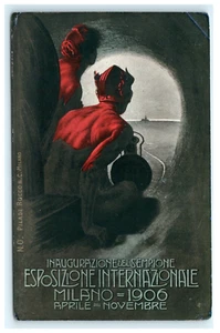 1906 Postcard Metlicovitz Milan Inauguration Sempione Cartolina Postale - Picture 1 of 2