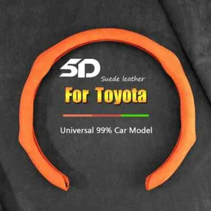 Cubierta de volante de coche de gamuza transpirable para Toyota Gr RAV4 Yaris Hilux Prius - Imagen 1 de 18