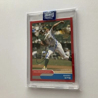 Barry Zito 2020 Topps Archives Signature Series Auto 2004 Bazooka Red Card 1/1 - Image 1 of 2