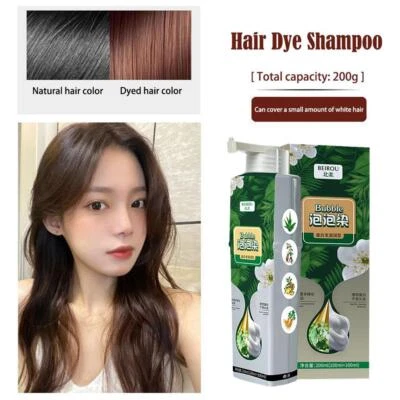 1*Bubble Plant Hair Dye Shampoo Einfach zu waschen Home Hair Washing Color DE `m - Image 1 of 4
