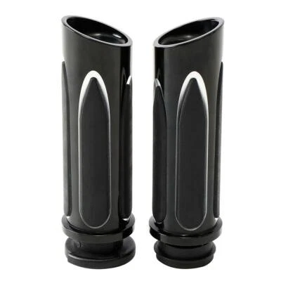 1'' 25mm CNC Electric Handle Bar Grips Fit For Harley Electra Street Glide Black - Image 1 of 4
