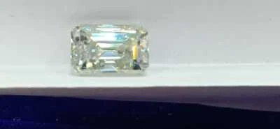 9.50-10.00 Ct Loose Off-White Lab Created Diamond Emerald Cut Certified ! - Image 1 of 3