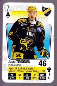 2011-12 Finnish SM LIIGA Playing Card #46 Jussi Timonen