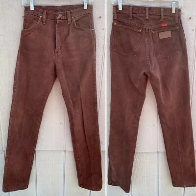 vintage Wrangler jeans high waist brown size 7 X 36 27 in waist 35.5 in inseam - Image 1 of 4