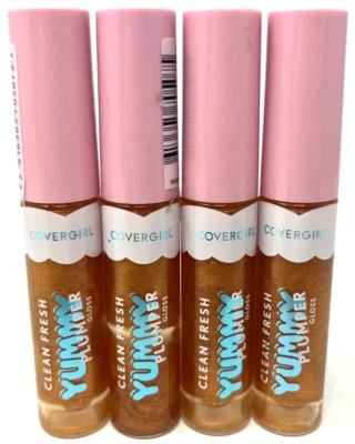 (4) Covergirl Clean Fresh Yummy Plumper Gloss Sealed 900 - It's Gold Outside - Image 1 of 3