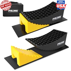 Camper Leveler Kit HDPE Curved Levelers Chocks Mats Bag 2 Pack RV Blocks New - Picture 1 of 7