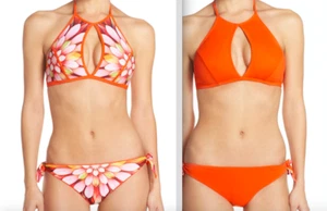 Robin Piccone Arianna Reversible Floral Bikini 2pc Set Swimsuit Women’s Nwt - Picture 1 of 12