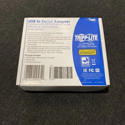 NEW TRIPP LITE U209-000-R USB TO Serial Adapter - Image 1 of 2