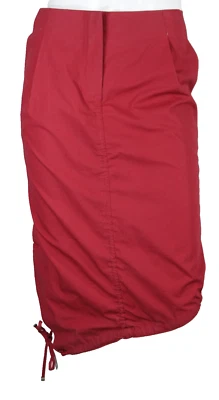 Falda lápiz asimétrica Ripstop de algodón rojo arándano 36 LOUIS VUITTON Foto 1 de 4