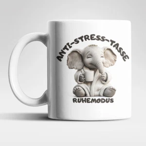 Anti Stress Ruhemodus Elefant Kaffeetasse Teetasse Tasse Geschenkidee 325 ml - Bild 1 von 2